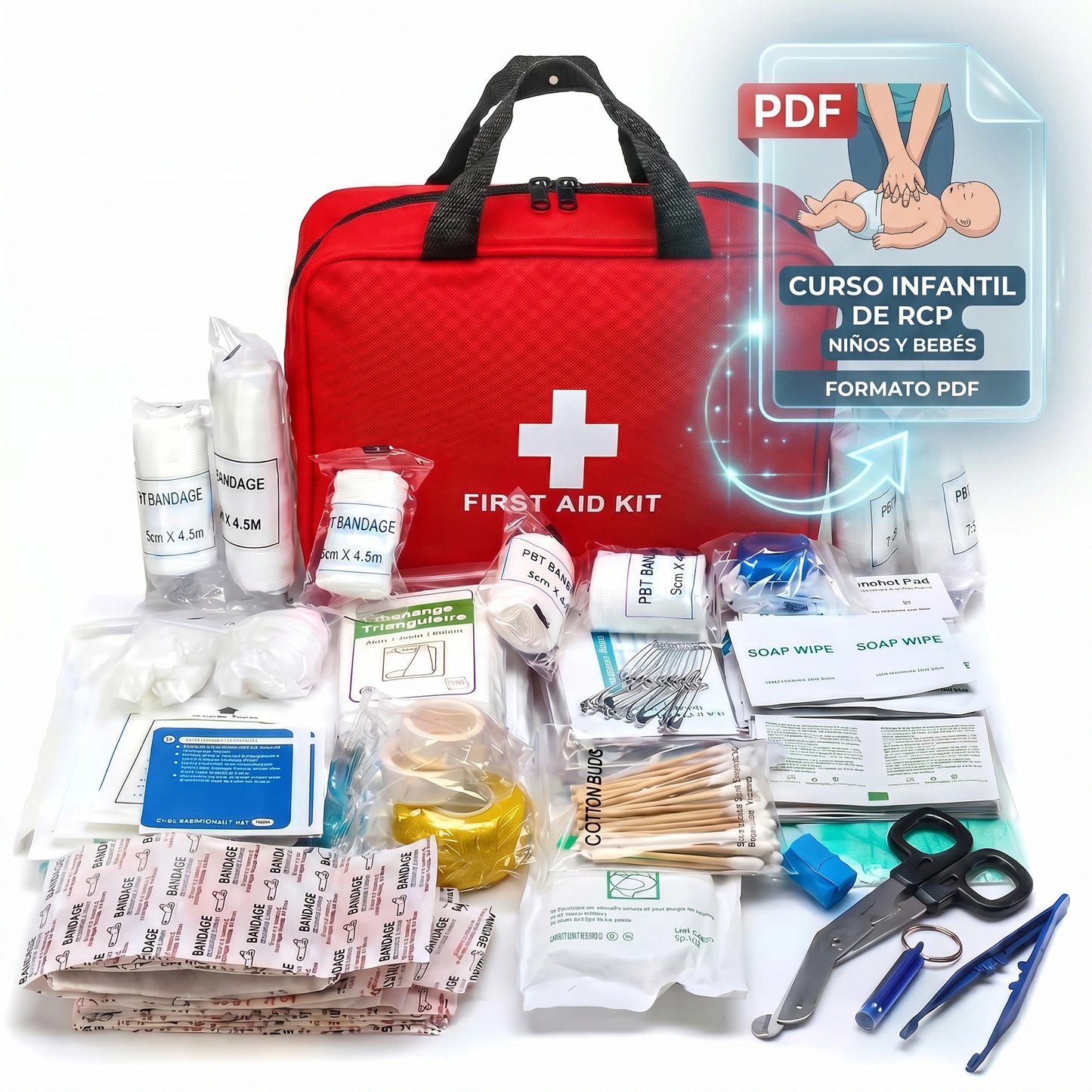 Kit: Botiquín + Entrenamiento RCP para niños y bebés